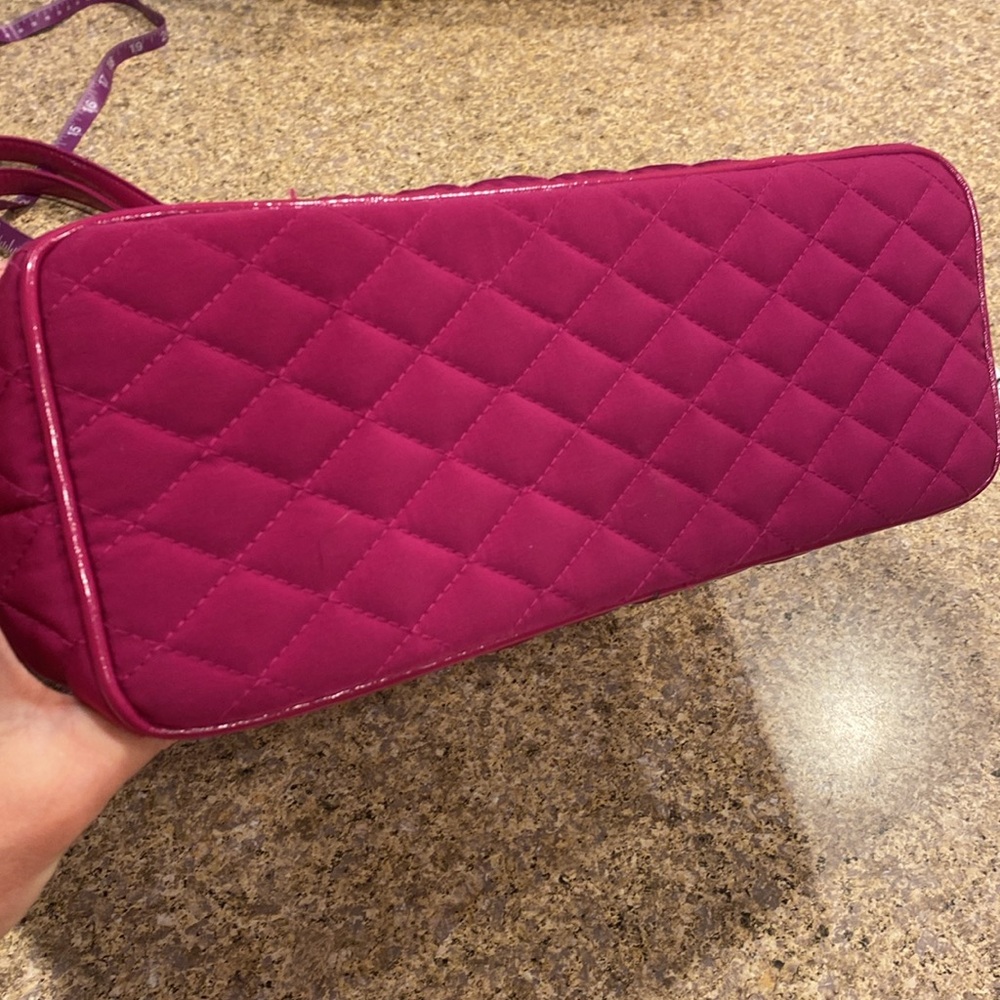 Vera Bradley Quilted Fuchsia Tote or Shoulder Bag - Picture 7 of 17